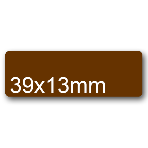 wereinaristea EtichetteAutoadesive aRegistro, 39x13mm(13x39) Carta MARRONE, in foglietti da 116x170, 28 etichette per foglio, (10 fogli).