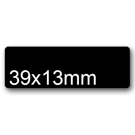 wereinaristea EtichetteAutoadesive aRegistro, 39x13mm(13x39) Carta NERO, in foglietti da 116x170, 28 etichette per foglio, (10 fogli).