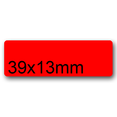 wereinaristea EtichetteAutoadesive aRegistro, 39x13mm(13x39) Carta ROSSO in foglietti da 116x170, 28 etichette per foglio, (10 fogli).