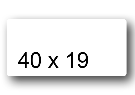 wereinaristea EtichetteAutoadesive, aRegistro, 19x40mm(40x19) BIANCO, in foglietti da 137x161, 21 etichette per foglio MID19x40