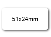 wereinaristea EtichetteAutoadesive aRegistro, 51x24mm(24x51) Carta BIANCO, in foglietti da 116x170, 12 etichette per foglio, (10 fogli).