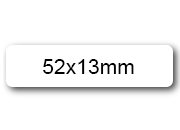 wereinaristea EtichetteAutoadesive aRegistro, 52x13mm(13x52) Carta BIANCO, in foglietti da 116x170, 21 etichette per foglio, (10 fogli).