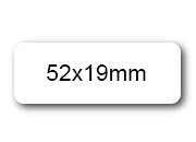 wereinaristea EtichetteAutoadesive aRegistro, 52x19mm(19x52) Carta BIANCO, in foglietti da 116x170, 15 etichette per foglio, (10 fogli).