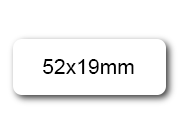wereinaristea EtichetteAutoadesive aRegistro, 52x19mm(19x52) Carta BIANCO, in foglietti da 116x170, 15 etichette per foglio, (10 fogli) WER52x19