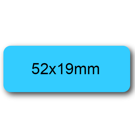 wereinaristea EtichetteAutoadesive aRegistro, 52x19mm(19x52) Carta AZZURRO, in foglietti da 116x170, 15 etichette per foglio, (10 fogli).