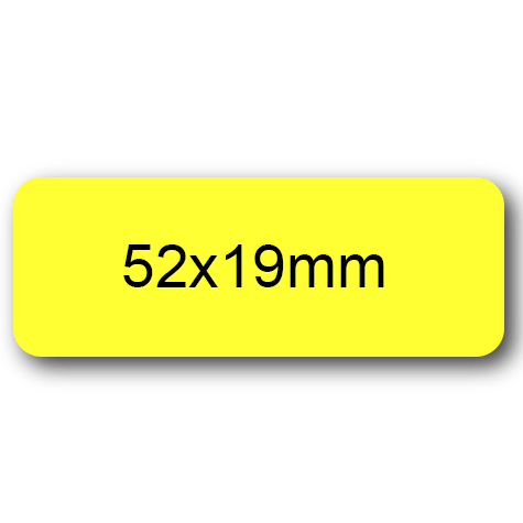 wereinaristea EtichetteAutoadesive aRegistro, 52x19mm(19x52) Carta GIALLO, in foglietti da 116x170, 15 etichette per foglio, (10 fogli).