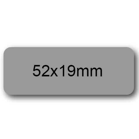 wereinaristea EtichetteAutoadesive aRegistro, 52x19mm(19x52) Carta GRIGIO, in foglietti da 116x170, 15 etichette per foglio, (10 fogli).