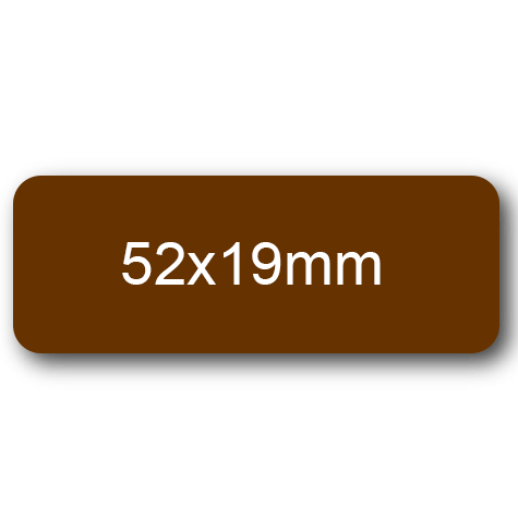 wereinaristea EtichetteAutoadesive aRegistro, 52x19mm(19x52) Carta MARRONE, in foglietti da 116x170, 15 etichette per foglio, (10 fogli).