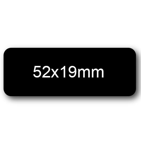 wereinaristea EtichetteAutoadesive aRegistro, 52x19mm(19x52) Carta NERO, in foglietti da 116x170, 15 etichette per foglio, (10 fogli).