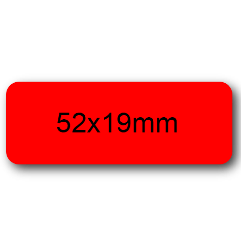 wereinaristea EtichetteAutoadesive aRegistro, 52x19mm(19x52) Carta ROSSO, in foglietti da 116x170, 15 etichette per foglio, (10 fogli).
