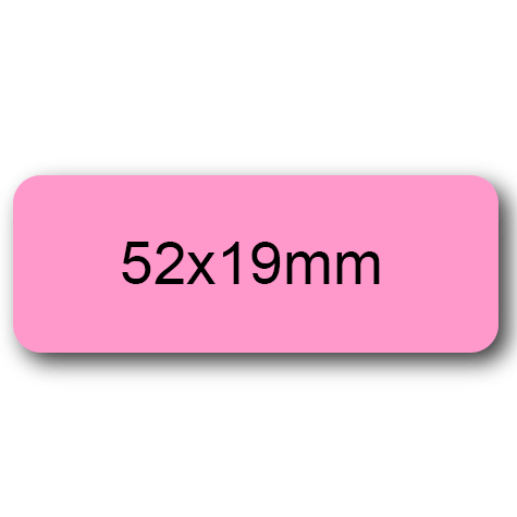 wereinaristea EtichetteAutoadesive aRegistro, 52x19mm(19x52) Carta ROSA, in foglietti da 116x170, 15 etichette per foglio, (10 fogli).