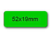 wereinaristea EtichetteAutoadesive aRegistro, 52x19mm(19x52) Carta VERDE, in foglietti da 116x170, 15 etichette per foglio, (10 fogli) wer52x19ve