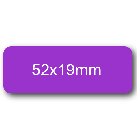 wereinaristea EtichetteAutoadesive aRegistro, 52x19mm(19x52) Carta VIOLA, in foglietti da 116x170, 15 etichette per foglio, (10 fogli).