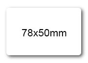 wereinaristea EtichetteAutoadesive aRegistro, 78x50mm(50x78) Carta BIANCO, in foglietti da 116x170, 4 etichette per foglio, (10 fogli).