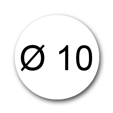 wereinaristea EtichetteAutoadesive aRegistro, diametro 10 BIANCO, in foglietti da 116x170, 117 etichette per foglio, (10 fogli).