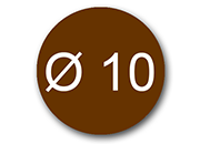 wereinaristea EtichetteAutoadesive aRegistro, diametro 10 WERd10ma.