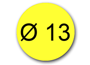 wereinaristea EtichetteAutoadesive aRegistro, diametro 13 GIALLO, in foglietti da 116x170, 77 etichette per foglio, (10 fogli) WERd13gi