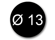 wereinaristea EtichetteAutoadesive aRegistro, diametro 13 NERO, in foglietti da 116x170, 77 etichette per foglio, (10 fogli).