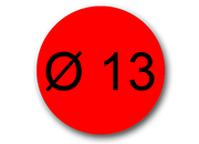 wereinaristea EtichetteAutoadesive aRegistro, diametro 13 ROSSO, in foglietti da 116x170, 77 etichette per foglio, (10 fogli).
