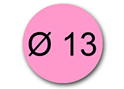 wereinaristea EtichetteAutoadesive aRegistro, diametro 13 ROSA, in foglietti da 116x170, 77 etichette per foglio, (10 fogli).