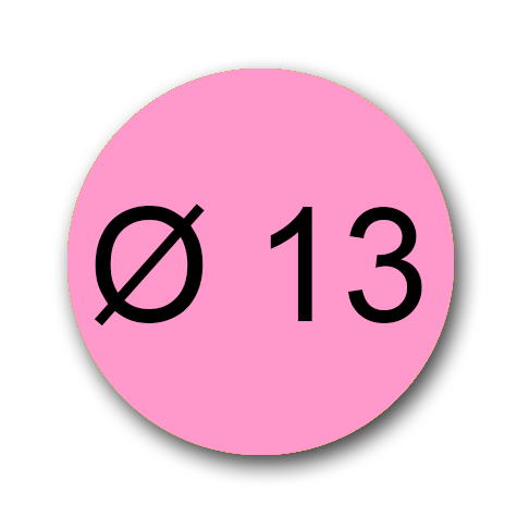 wereinaristea EtichetteAutoadesive aRegistro, diametro 13 ROSA, in foglietti da 116x170, 77 etichette per foglio, (10 fogli).