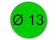 wereinaristea EtichetteAutoadesive aRegistro, diametro 13 VERDE, in foglietti da 116x170, 77 etichette per foglio, (10 fogli).