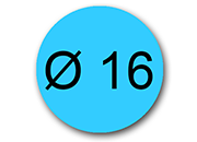 wereinaristea EtichetteAutoadesive aRegistro, diametro 16 AZZURRO, in foglietti da 116x170, 54 etichette per foglio, (10 fogli) WERd16az