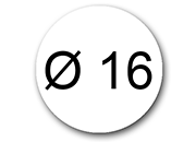 wereinaristea EtichetteAutoadesive aRegistro, diametro 16 BIANCO, in foglietti da 116x170, 54 etichette per foglio, (10 fogli) WERd16