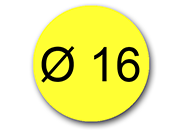 wereinaristea EtichetteAutoadesive aRegistro, diametro 16 GIALLO, in foglietti da 116x170, 54 etichette per foglio, (10 fogli) WERd16gi