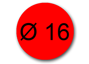 wereinaristea EtichetteAutoadesive aRegistro, diametro 16 ROSSO, in foglietti da 116x170, 54 etichette per foglio, (10 fogli) WERd16ro