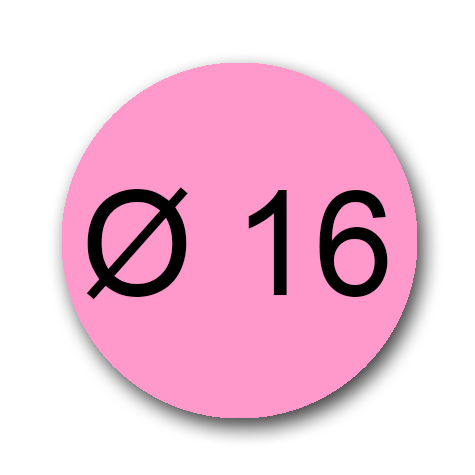 wereinaristea EtichetteAutoadesive aRegistro, diametro 16 ROSA, in foglietti da 116x170, 54 etichette per foglio, (10 fogli).