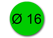 wereinaristea EtichetteAutoadesive aRegistro, diametro 16 VERDE, in foglietti da 116x170, 54 etichette per foglio, (10 fogli) WERd16ve