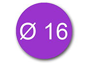 wereinaristea Etichette autoadesive Tik-Fix, a registro, diametro mm 16 PLA130050vi.