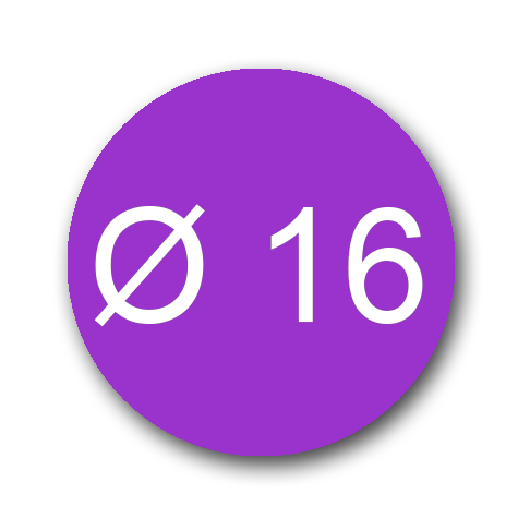 wereinaristea Etichette autoadesive Tik-Fix, a registro, diametro mm 16 VIOLA, in foglietti da mm 130x165, 48 etichette per foglio.