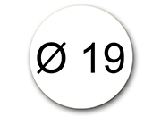 wereinaristea EtichetteAutoadesive aRegistro, diametro 19 BIANCO, in foglietti da 116x170, 40 etichette per foglio, (10 fogli) WERd19