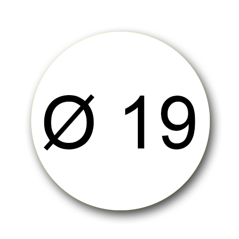 wereinaristea EtichetteAutoadesive aRegistro, diametro 19 BIANCO, in foglietti da 116x170, 40 etichette per foglio, (10 fogli).