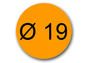 wereinaristea EtichetteAutoadesive aRegistro, diametro 19 ARANCIONE, in foglietti da 116x170, 40 etichette per foglio, (10 fogli) WERd19ar