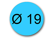 wereinaristea EtichetteAutoadesive aRegistro, diametro 19 AZZURRO, in foglietti da 116x170, 40 etichette per foglio, (10 fogli) WERd19az