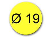 wereinaristea EtichetteAutoadesive aRegistro, diametro 19 GIALLO, in foglietti da 116x170, 40 etichette per foglio, (10 fogli) WERd19gi