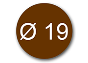 wereinaristea EtichetteAutoadesive aRegistro, diametro 19 WERd19ma.
