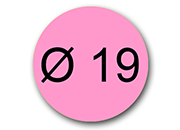 wereinaristea EtichetteAutoadesive aRegistro, diametro 19 ROSA, in foglietti da 116x170, 40 etichette per foglio, (10 fogli) WERd19rsMCA