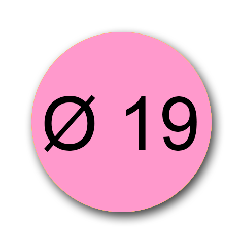 wereinaristea EtichetteAutoadesive aRegistro, diametro 19 ROSA, in foglietti da 116x170, 40 etichette per foglio, (10 fogli).