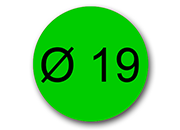 wereinaristea EtichetteAutoadesive aRegistro, diametro 19 VERDE, in foglietti da 116x170, 40 etichette per foglio, (10 fogli) WERd19ve