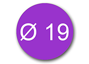 wereinaristea EtichetteAutoadesive aRegistro, diametro 19 VIOLA, in foglietti da 116x170, 40 etichette per foglio, (10 fogli) WERd19vi