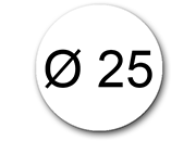 wereinaristea EtichetteAutoadesive aRegistro, diametro 25 BIANCO, in foglietti da 116x170, 24 etichette per foglio, (10 fogli) WERd25