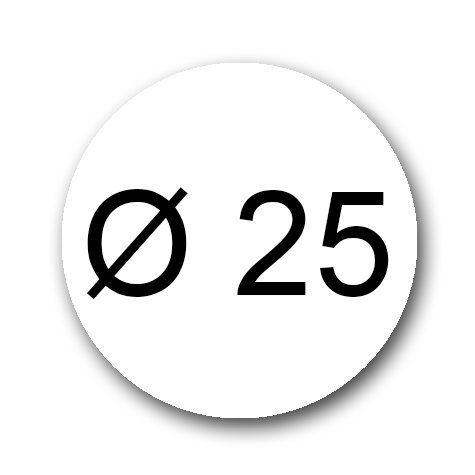 wereinaristea EtichetteAutoadesive aRegistro, diametro 25 BIANCO, in foglietti da 116x170, 24 etichette per foglio, (10 fogli).