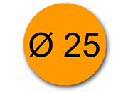 wereinaristea EtichetteAutoadesive aRegistro, diametro 25 ARANCIONE, in foglietti da 116x170, 24 etichette per foglio, (10 fogli).