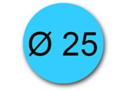 wereinaristea EtichetteAutoadesive aRegistro, diametro 25 AZZURRO, in foglietti da 116x170, 24 etichette per foglio, (10 fogli).