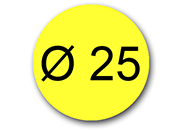 wereinaristea EtichetteAutoadesive aRegistro, diametro 25 GIALLO, in foglietti da 116x170, 24 etichette per foglio, (10 fogli).