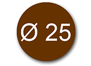 wereinaristea EtichetteAutoadesive aRegistro, diametro 25 MARRONE, in foglietti da 116x170, 24 etichette per foglio, (10 fogli) WERd25ma